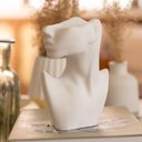 Ver imagem 3 de Vaso Decorativo Perfil Rosto Artesanal Decoração Sala e Casa Palha