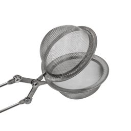 Infusor Cha Coador Difusor Peneira Ervas Aço Inox Cabo Pinça - 4
