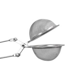 Infusor Cha Coador Difusor Peneira Ervas Aço Inox Cabo Pinça - 2