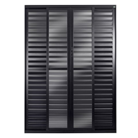 Porta Balcão Central Veneziana 6 folhas Topsul Topsul 210x200cm Esquadrisul Ambos os Lados