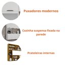 Ver imagem 6 de Cozinha Compacta Suspensa 8 Portas 1 Gaveta Nicho e Prateleiras Zarah