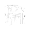 Ver imagem 3 de Kit 2 Cadeiras Wishbone Madeira Maciça Valentina