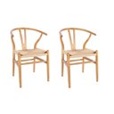 Ver imagem 1 de Kit 2 Cadeiras Wishbone Madeira Maciça Valentina
