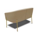 Ver imagem 3 de Sofá 2 Lugares Namoradeira Pé de Ferro Dourado Stella Suede D03 - D’Rossi