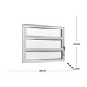 Ver imagem 3 de Janela Basculante 1 Secção Central Topsul Vidro Mini Boreal 60x80cm Esquadrisul