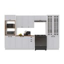 Ver imagem 2 de Cozinha Modulada Completa Americana 100% MDF 350cm com Rodapé Provence Multimóveis Crink-CPL010
