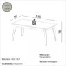 Mesa de Jantar 6 Lugares Lisboa Off White/freijó - Dalla Costa - 3