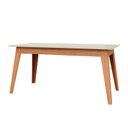 Ver imagem 1 de Mesa de Jantar 6 Lugares Lisboa Off White/freijó - Dalla Costa