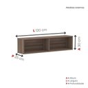 Ver imagem 2 de Nicho de Parede 300x1200mm Walnut