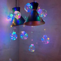 Varal Led 10 Lâmpadas Bola Incandescentes:colorido - 6