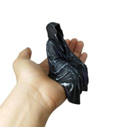 Exu Protetor Capa Sentado Sem Rosto Cinza 15 cm Resina - 3