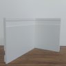Rodapé de Poliestireno 15cm de Altura Branco Frisado por Metro - Formix 3d - 8