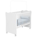 Ver imagem 6 de Conjunto Infantil Aurora Branco/branco: Berço Aurora + Kit Rodízios + Cômoda Aurora + Guarda-