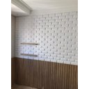 Ver imagem 7 de Kit 14 Placas Tijolinho Encaixe Decoração Parede Revestimento Rustico Fachada Flexivel 3d Pvc