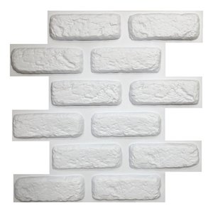 Kit 14 Placas Tijolinho Encaixe Decoração Parede Revestimento Rustico Fachada Flexivel 3d Pvc