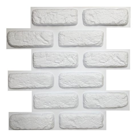 Kit 14 Placas Tijolinho Encaixe Decoração Parede Revestimento Rustico Fachada Flexivel 3d Pvc