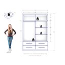 Ver imagem 4 de Guarda Roupa Solteiro Maximus Plus 4 Portas de Bater 4 Gavetas Branco/Absoluto