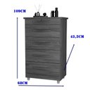 Ver imagem 3 de Cômoda para Quarto 5 Gavetas 1 Gaveta com Chave Emas