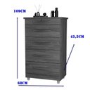 Ver imagem 3 de Cômoda para Quarto 5 Gavetas 1 Gaveta com Chave Emas Bege/Mel/Pérola