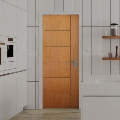 Folha de Porta de Madeira 210x80cm Espessura 3,5cm Mso Eucaplac Frisada Elegance Eucatex