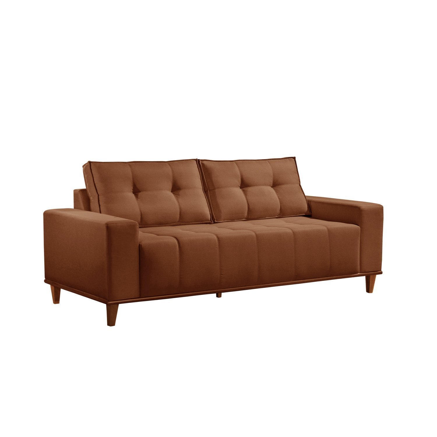 Sofá 3 Lugares Veludo 190cm com Molas Beny - 2