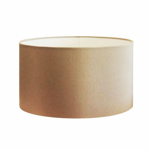 Cúpula Abajur e Luminária em Tecido Cilíndrica Vivare Cp-8023 Ø50x21cm - Bocal Europeu - Palha