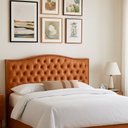 Ver imagem 1 de Cabeceira para Cama Box Casal 148cm Diesis Courino Caramelo - Sallar Home