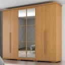 Ver imagem 2 de Guarda Roupa Casal 6 Portas com Espelho Rest 273 cm Cinamomo Zanz