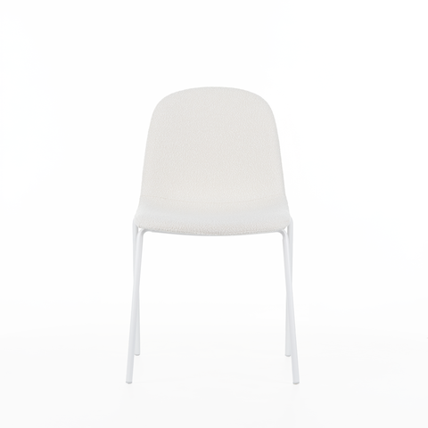 Cadeira Estofada Mia 50 Cm X 49 Cm Boucle Branco