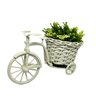Arranjo Buque de Lavanda com Bicicleta Miniatura Decorativa - Branco - 1