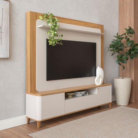 Estante Painel para Tv 70 Pol 200cm Malik Tauari/off L06 - Mpozenato