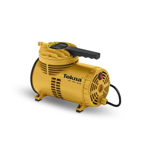 Motocompressor de Ar Diafragma CD1.2 Bivolt 60hz 1/4HP Max 50PSI com Kit Amarelo Tekna