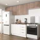 Ver imagem 2 de Cozinha Modulada 4 Peças com Tampo 3 Aéreos e 1 Balcão para Pia Ipanema CabeCasa MadeiraOriginals