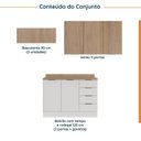 Ver imagem 5 de Cozinha Modulada 4 Peças com Tampo 3 Aéreos e 1 Balcão para Pia Ipanema CabeCasa MadeiraOriginals