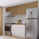 Ver imagem 3 de Cozinha Modulada 4 Peças com Tampo 3 Aéreos e 1 Balcão para Pia Ipanema CabeCasa MadeiraOriginals Ma