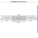 Ver imagem 4 de Cozinha Modulada 4 Peças com Tampo 3 Aéreos e 1 Balcão para Pia Ipanema CabeCasa MadeiraOriginals Ma