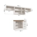 Ver imagem 6 de Cozinha Modulada 4 Peças com Tampo 3 Aéreos e 1 Balcão para Pia Ipanema CabeCasa MadeiraOriginals