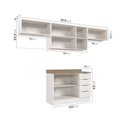 Ver imagem 6 de Cozinha Modulada 4 Peças com Tampo 3 Aéreos e 1 Balcão para Pia Ipanema CabeCasa MadeiraOriginals Ma
