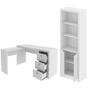 Ver imagem 5 de Conjunto Mesa de Canto com Armário de Escritório 2 Peças Branco