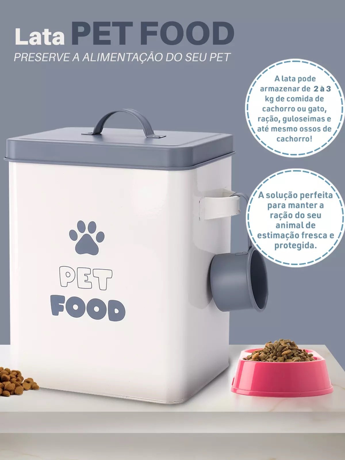 Porta Ração Lata Pet Food - Pet - 2