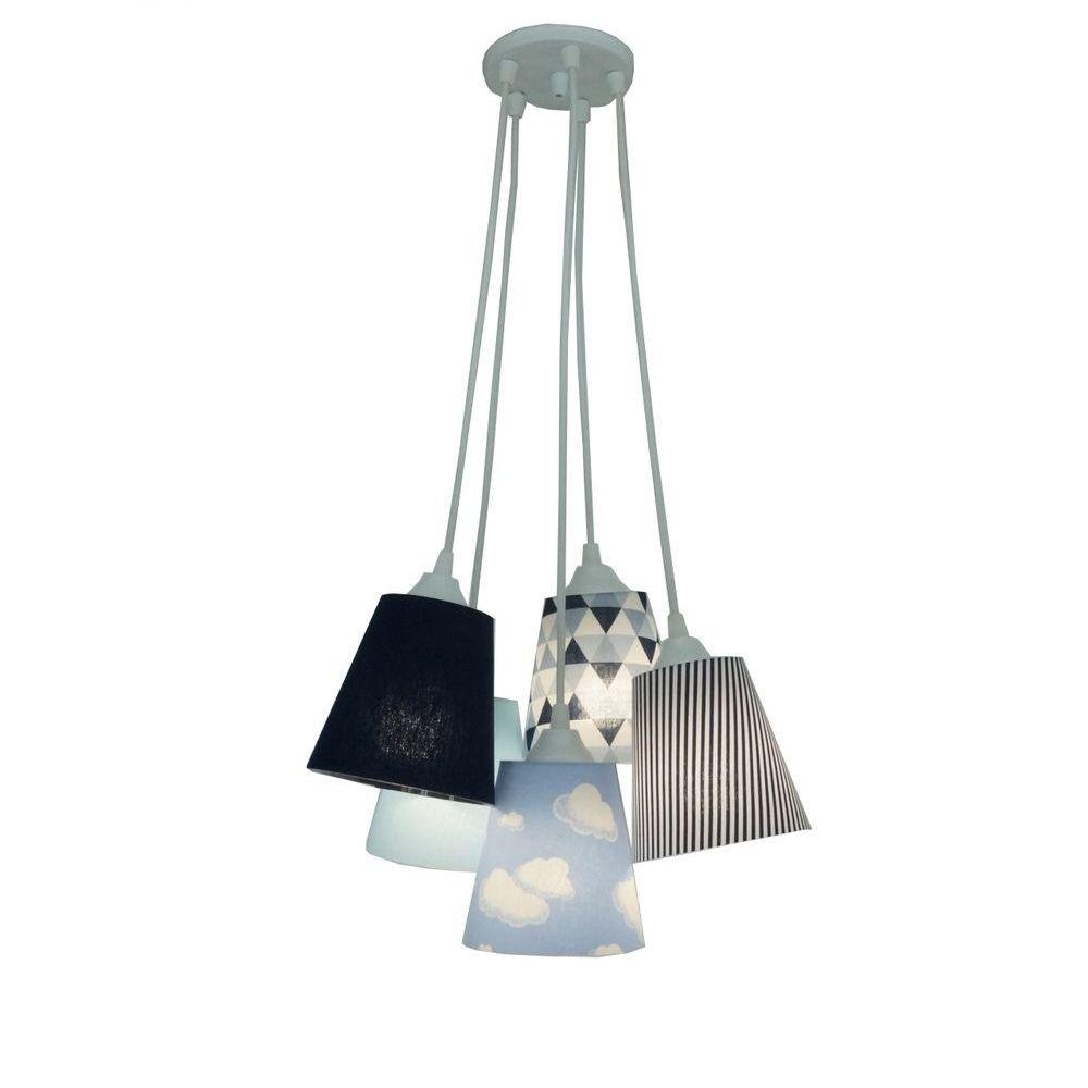 Lustre Pendente Luminária Teto Quarto Nuvens Bivolt - 3