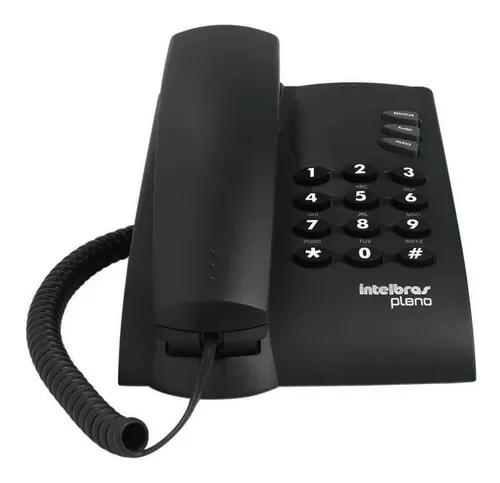Kit 5 Telefone Fixo Intelbras Pleno Preto - 2