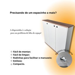 Multiuso Organizador Dispensinha Despensa em Mdf 20cm Branco/amadeirado. - 4
