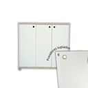 Ver imagem 2 de Multiuso Organizador Dispensinha Despensa em Mdf 20cm Branco/amadeirado.