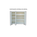 Ver imagem 3 de Multiuso Organizador Dispensinha Despensa em Mdf 20cm Branco/amadeirado.