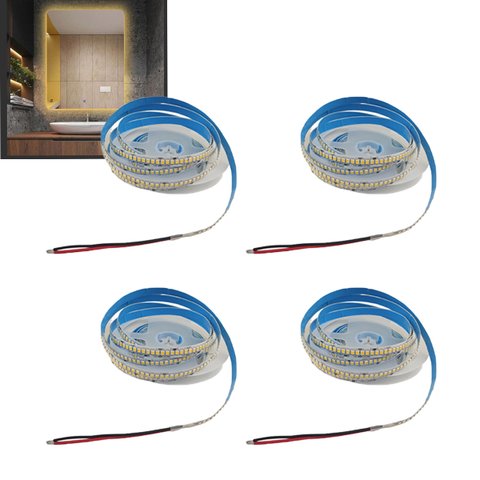 Fita Led 5 Metros 240 Leds 16W 3000K Branco Quente Kit 4 Unidades Decoraçao Quarto Sala Gesso Sanca 