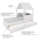 Ver imagem 6 de Bicama Casinha com Telhado Branco Megamobilia