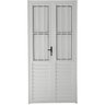 Porta de Abrir 2 Folhas com Postigo Alumínio Branco - 210x120 - 1