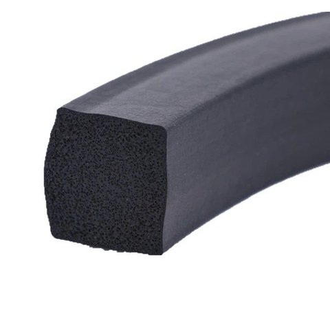 Perfil de Borracha Esponjoso Vedação Macio 10x10mm - 10m