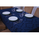Ver imagem 1 de toalha de mesa quadrada 4 lugares tecido jacquard 1,35x1,50:azul marinho